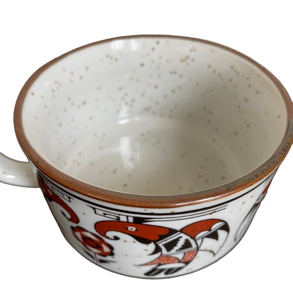 Vtg OMC Tiki Mid Mod Thunderbirds Otagiri Soup Stew Mugs Japanese Birds Aztec - Picture 10 of 16
